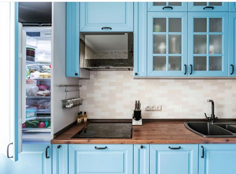 Kitchen cabinet door TV