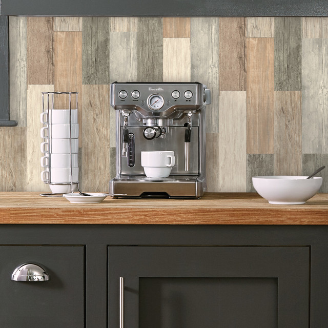 Distressed Rustic Brown Shiplap Wood Planks Peel and Stick Wall Decals Farmhouse Wall Decals