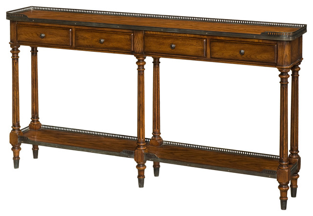 Slimline Console Table theodore alexander essential ta the slim oak console - traditional Slimline Console Table theodore alexander essential ta the slim oak console - traditional
