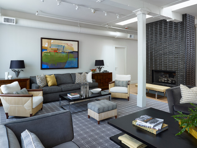 Urban Loft Residence industrial-living-room