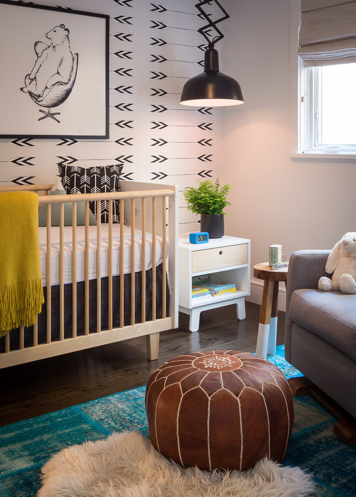 This is an example of a small midcentury nursery in San Francisco.