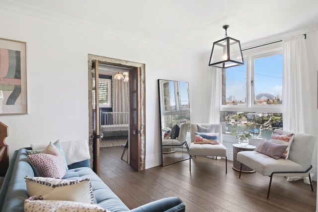 Cremorne Point transitional-living-room
