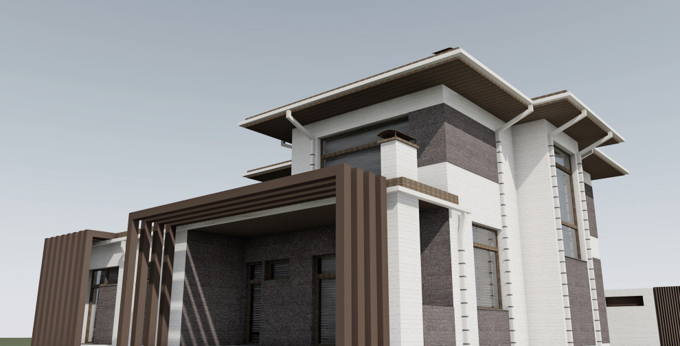 Архитектурный проект дома в коттеджном поселке "Близкий" города Краснодара