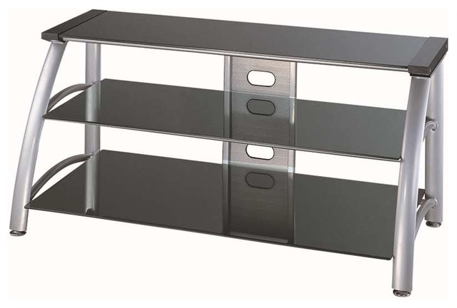 Black And Chrome Tv Stand Home Design Ideas Black Gl Metal Dynamic Entertainment Center Contemporary