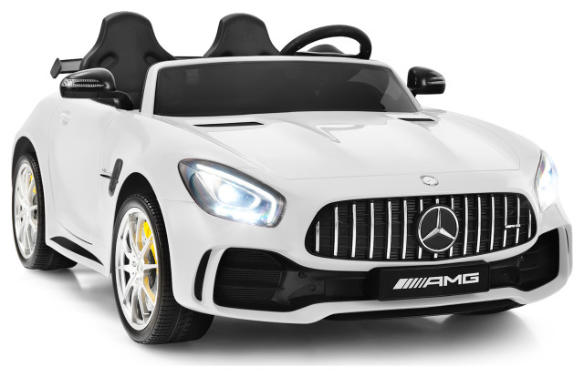 2 Seater 12V Kids Ride On Car Mercedes Benz AMG GTR w/Remote & LED ...