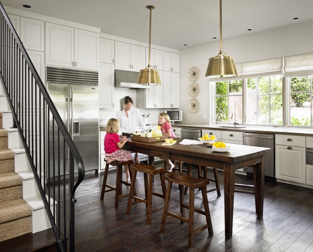 Take A Seat At The New Kitchen Table Island   Traditional Kitchen 