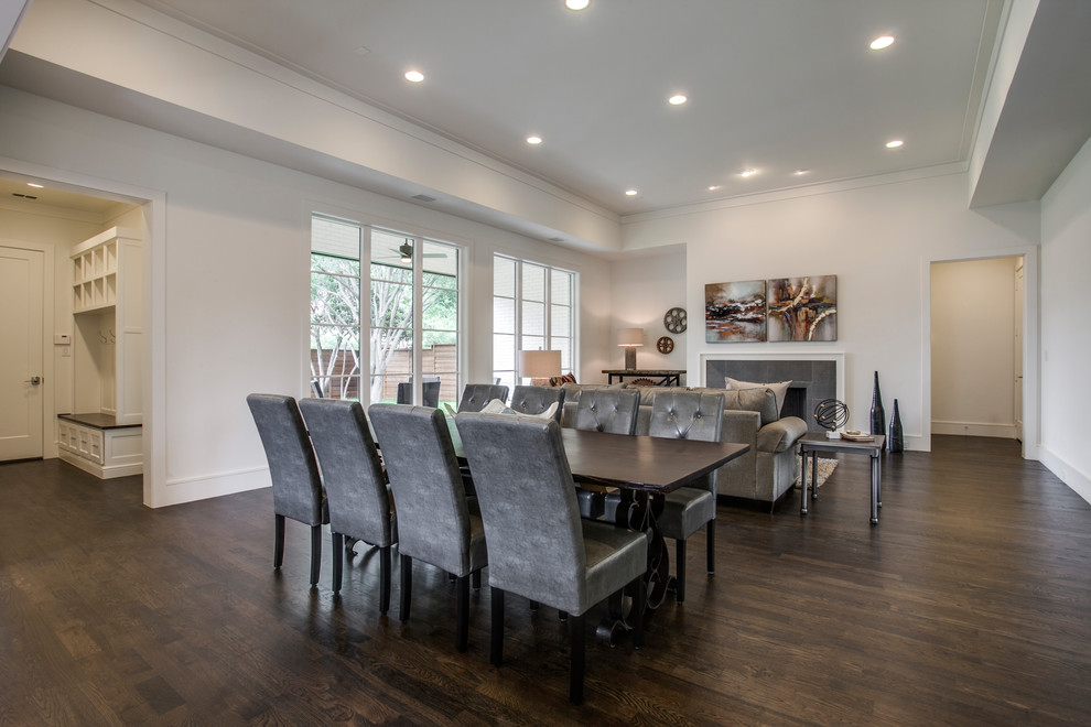 Transitional dining room photo in Dallas
