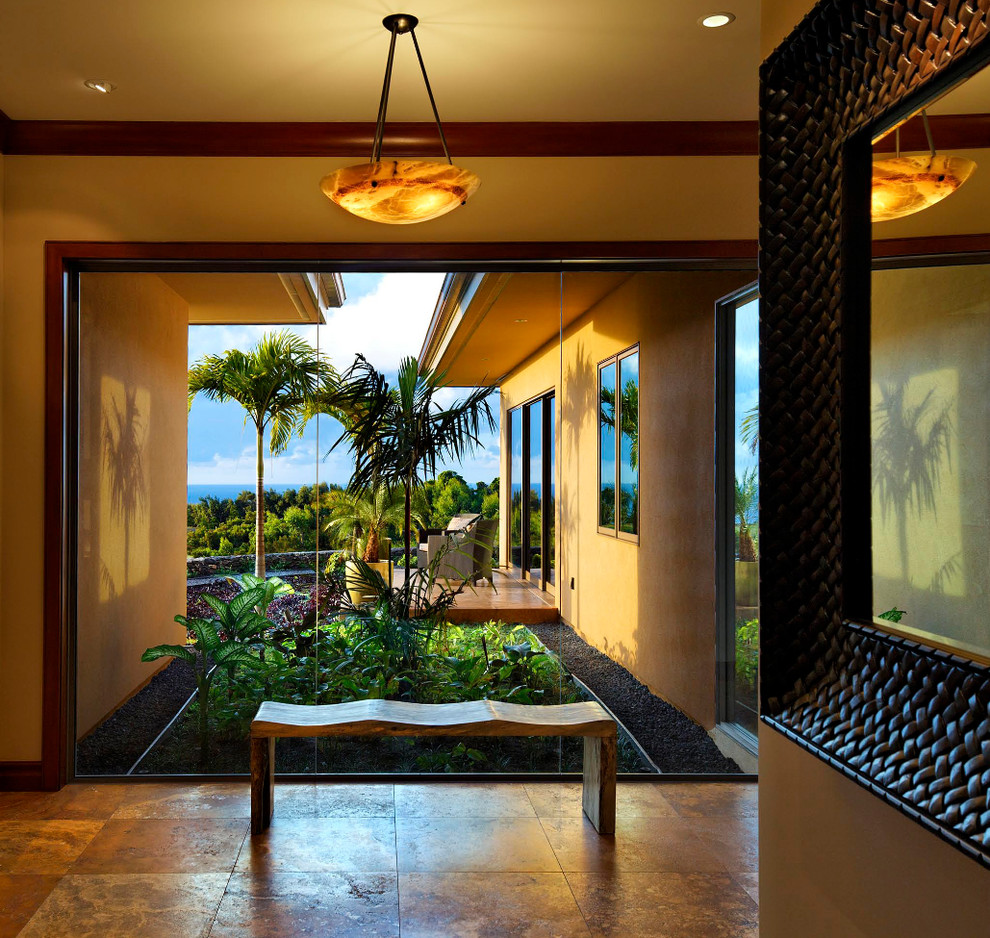 Tropical hallway in Hawaii.