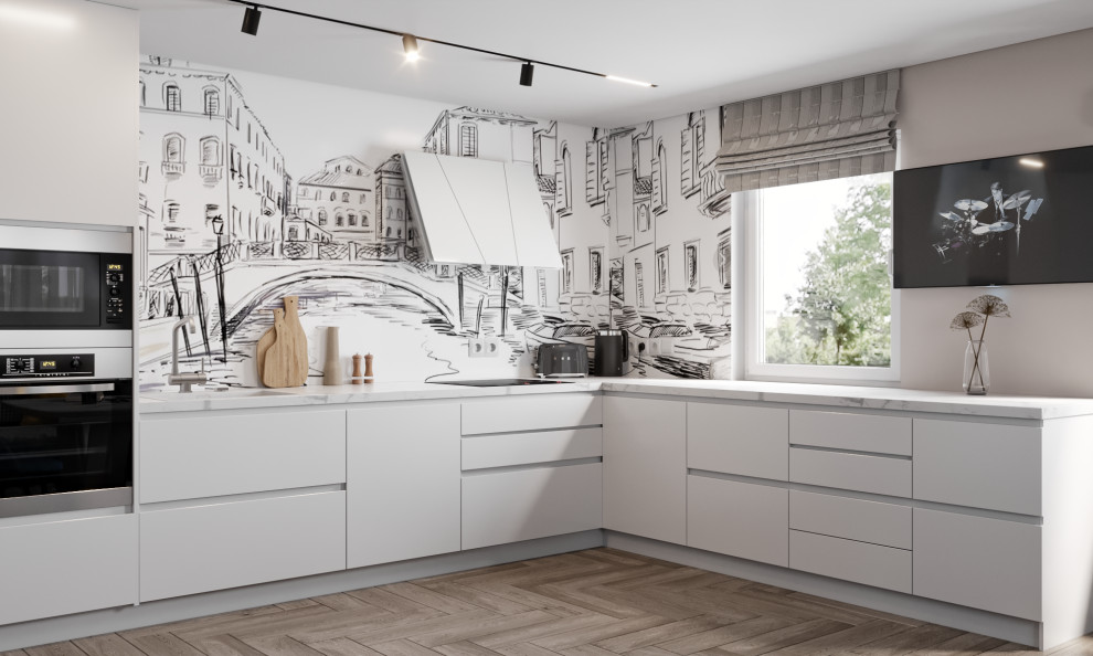 3D-визуализация кухни / обеденной зоны.2