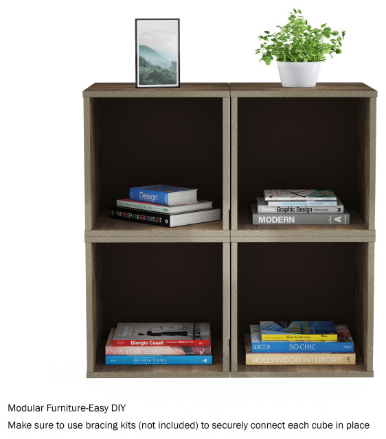 Stackable Cube End Table Contemporary Minimalist Modular Shadowbox ...