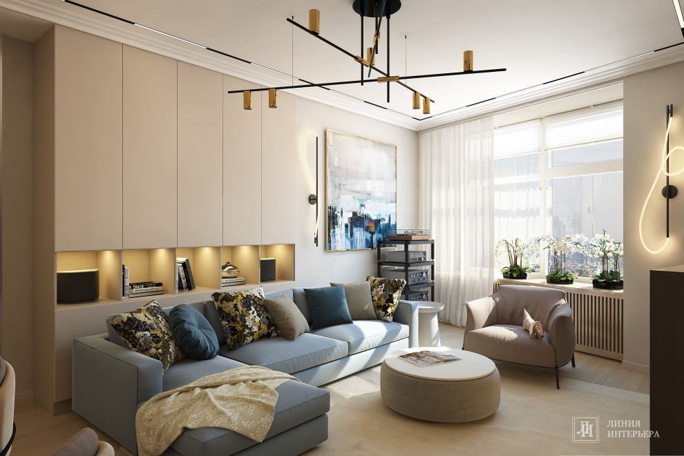 Дизайн интерьера 3-х комнатной квартиры в ЖК Триколор