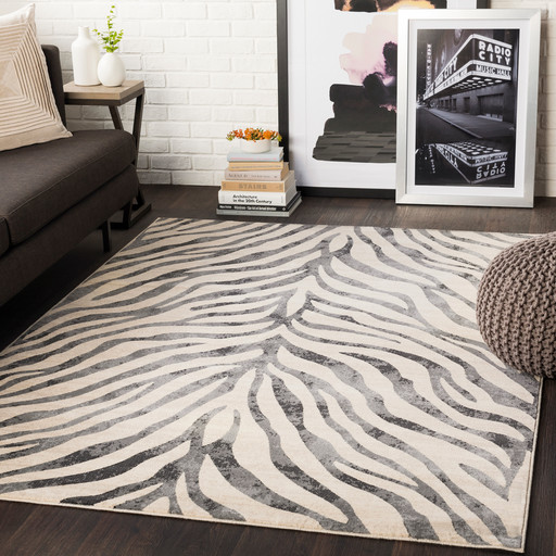 Ecorse Animal Zebra Area Rug Contemporary Rugs By Hauteloom Ecorse Animal Zebra Area Rug