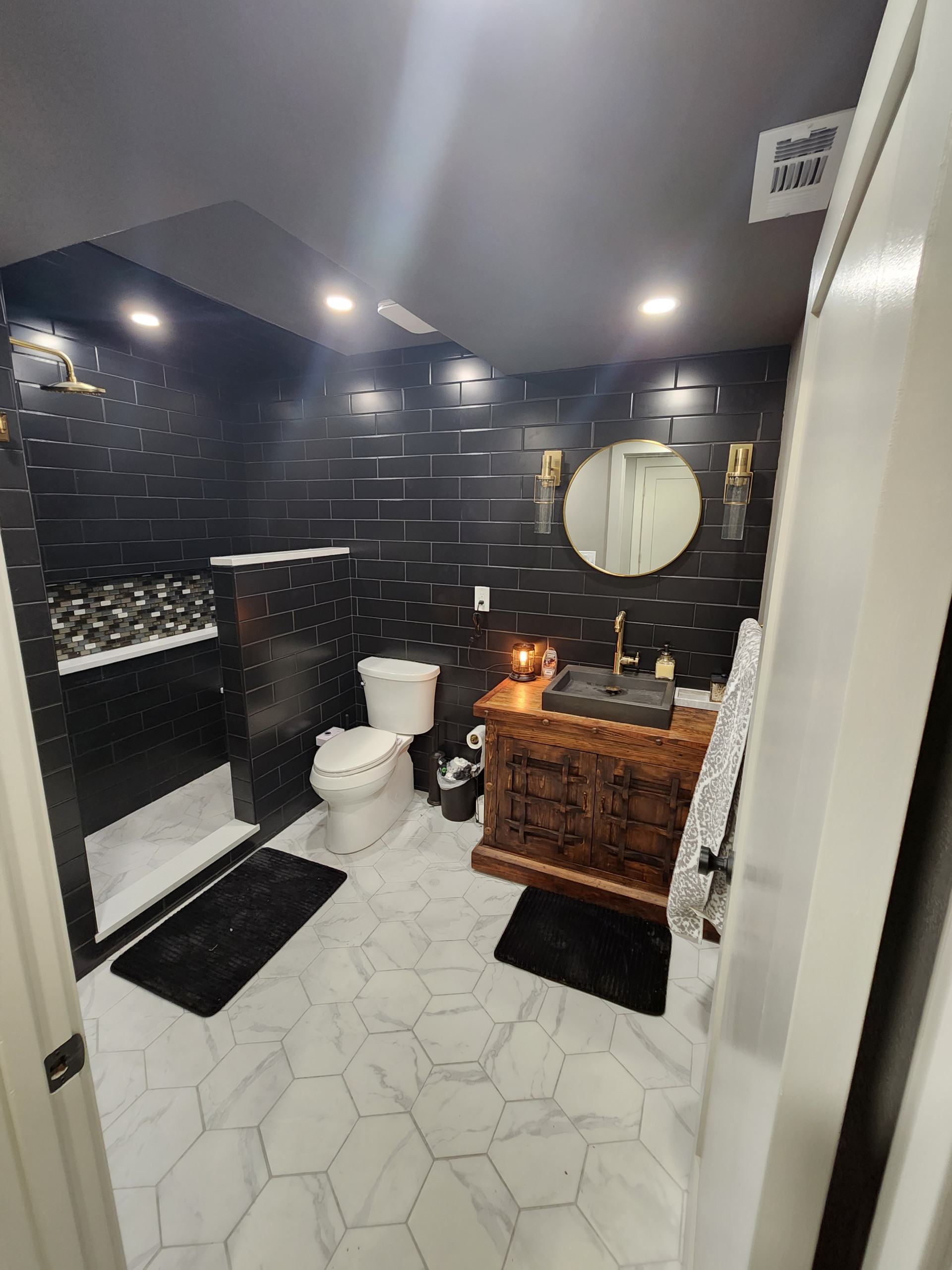 Basement Bathroom Black