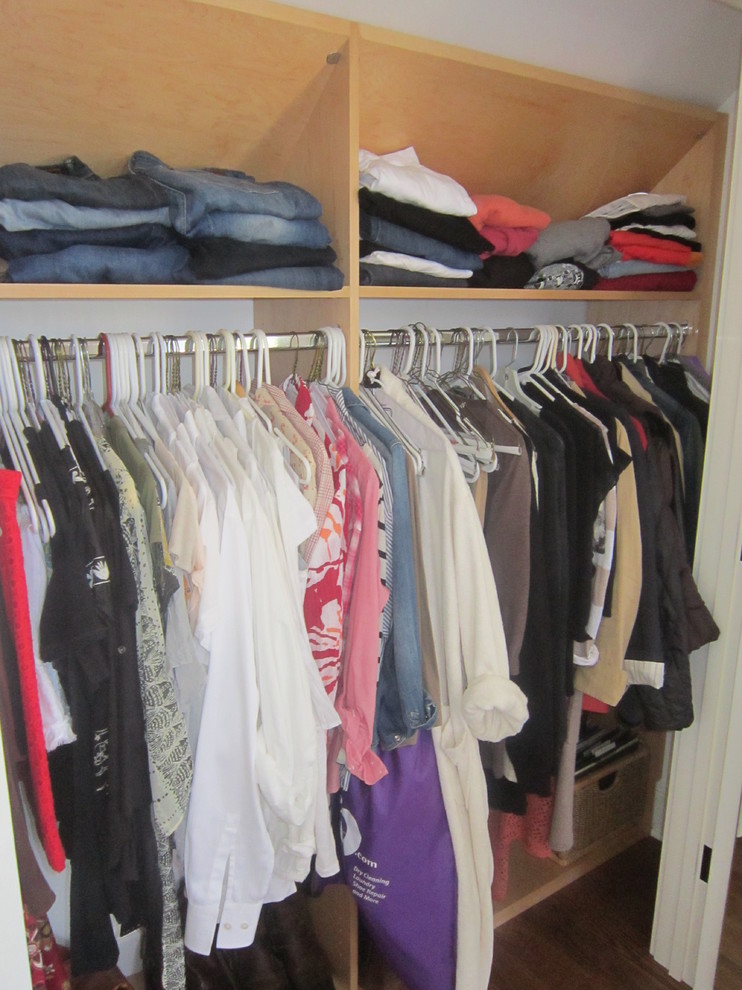 This is an example of a contemporary storage and wardrobe in San Francisco.