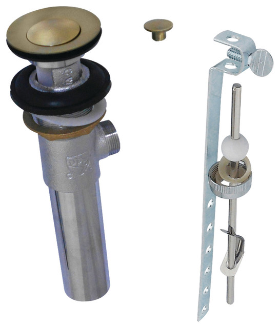 Kingston Brass Brass Pop Up Drain With Overflow Traditional