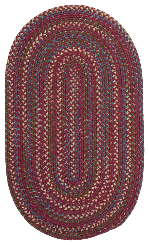 Colonial Mills Worley Oval Braided Rug, 8X11 Contemporary Area Rugs