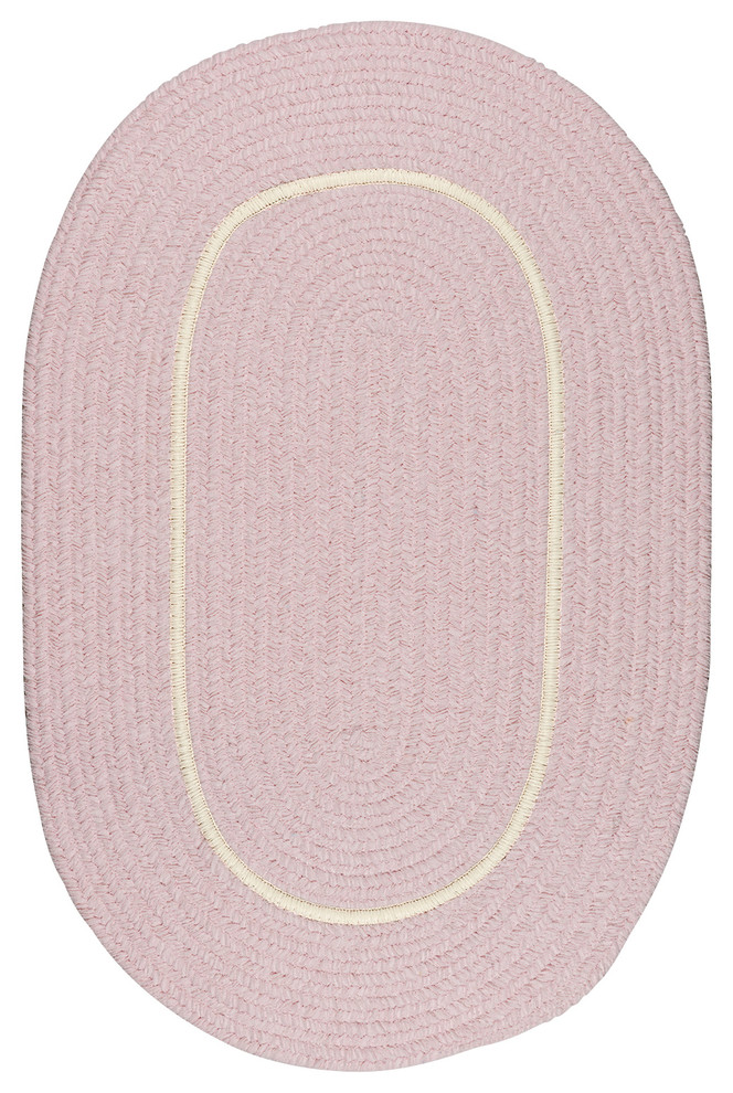 Colonial Mills Silhouette Sl25 Blush Pink Area Rugs, 7x9 Oval