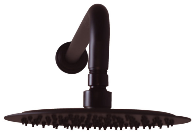 8" Round Shower Head With 10" Shower Arm, Oil Rubbed Bronze