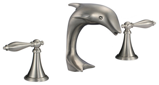 Genoa Dolphin Shaped Dual Handle Bathroom Sink Faucet Beach