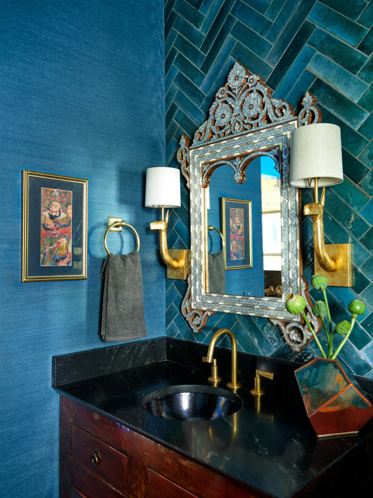 A Denver Home in Living Color - Eclectic - Powder Room - Denver - by ...