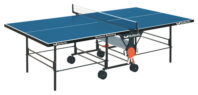 Butterfly Playback Rollaway Table Tennis Table, Blue
