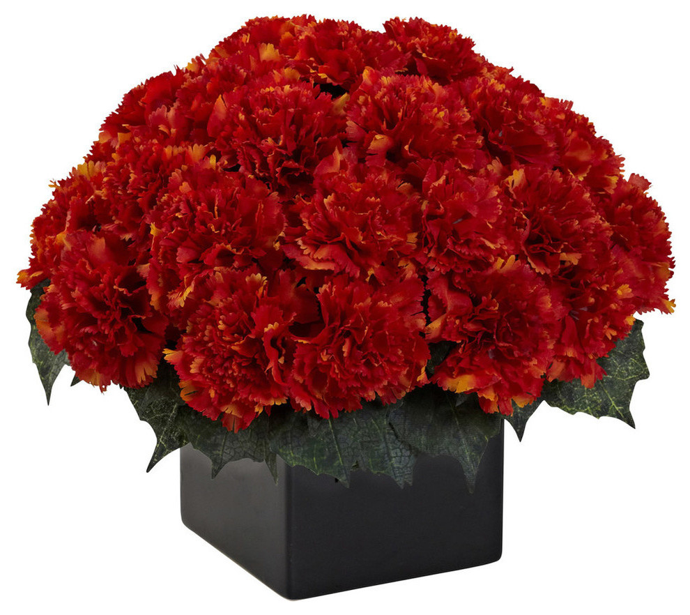 Carnation Arrangement With Vase