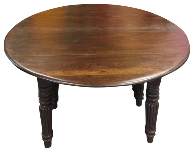 Consigned India Parliament Burmese Teak, Wood Round Tables