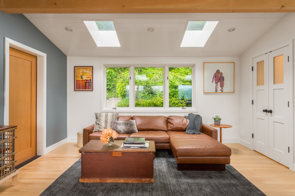 Living room - transitional living room idea in Seattle
