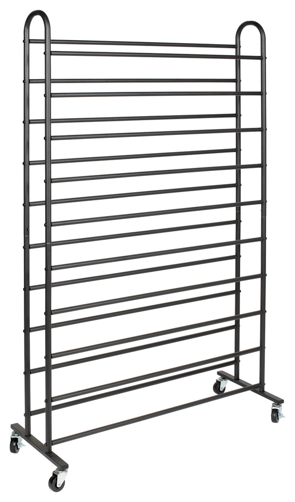 10 Tier Standing Shoe Rack Black Modern Shoe Storage By Richards Homewares