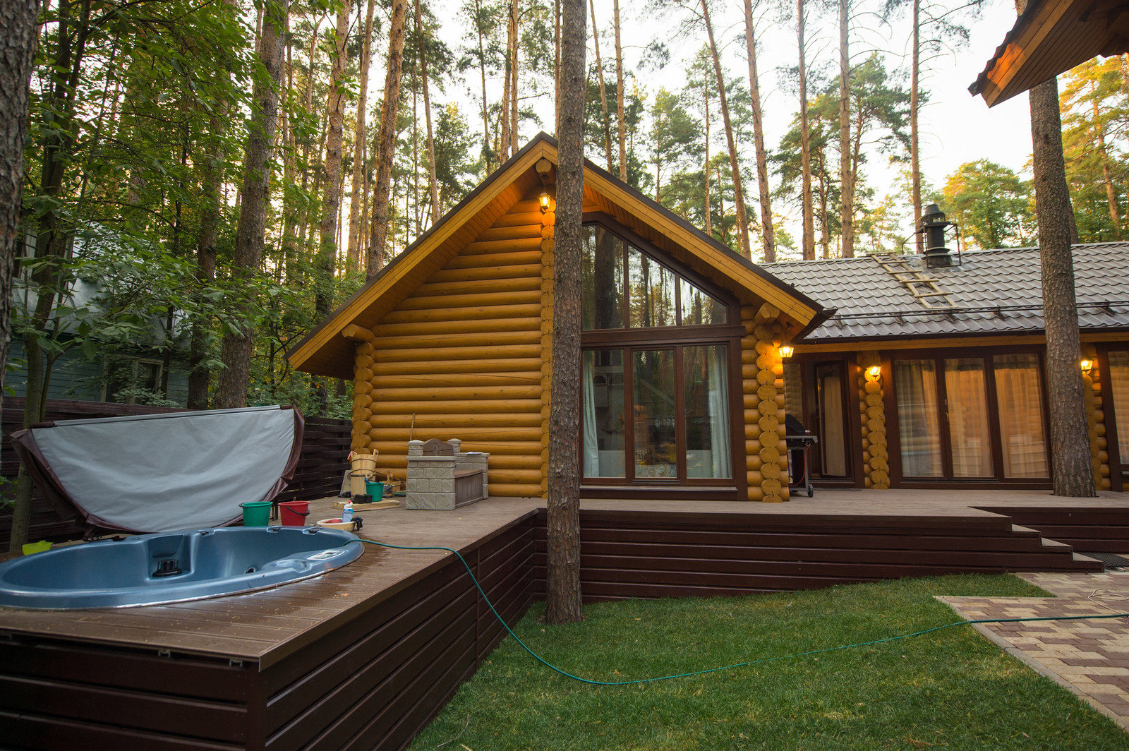 Нouse in a pine forest