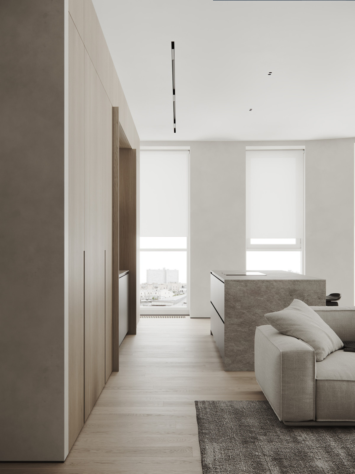 Квартира 144,8 m в стиле современный минимализм