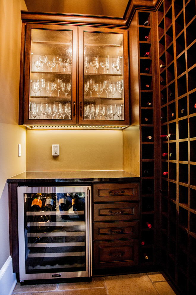 Mid-sized transitional wine cellar photo in Jacksonville