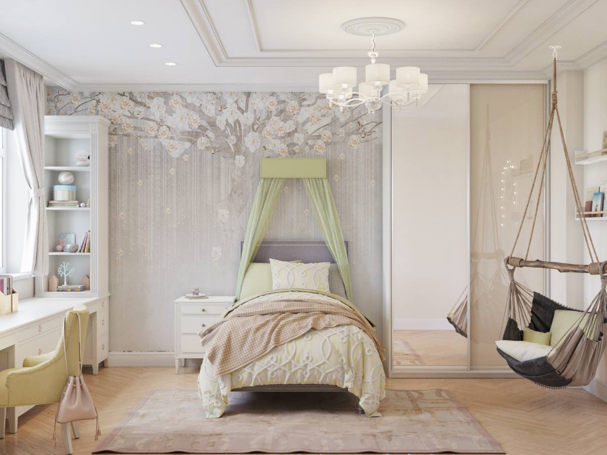 Легкий интерьер с элементами ар-деко