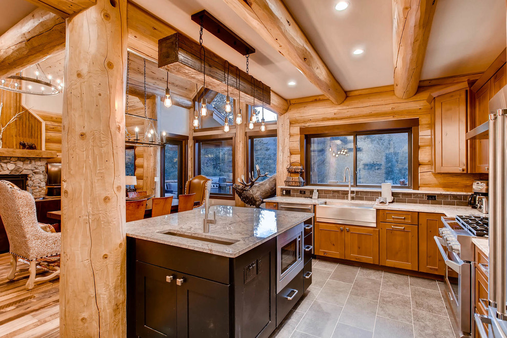 Inspiration for a mid-sized country kitchen in Denver.