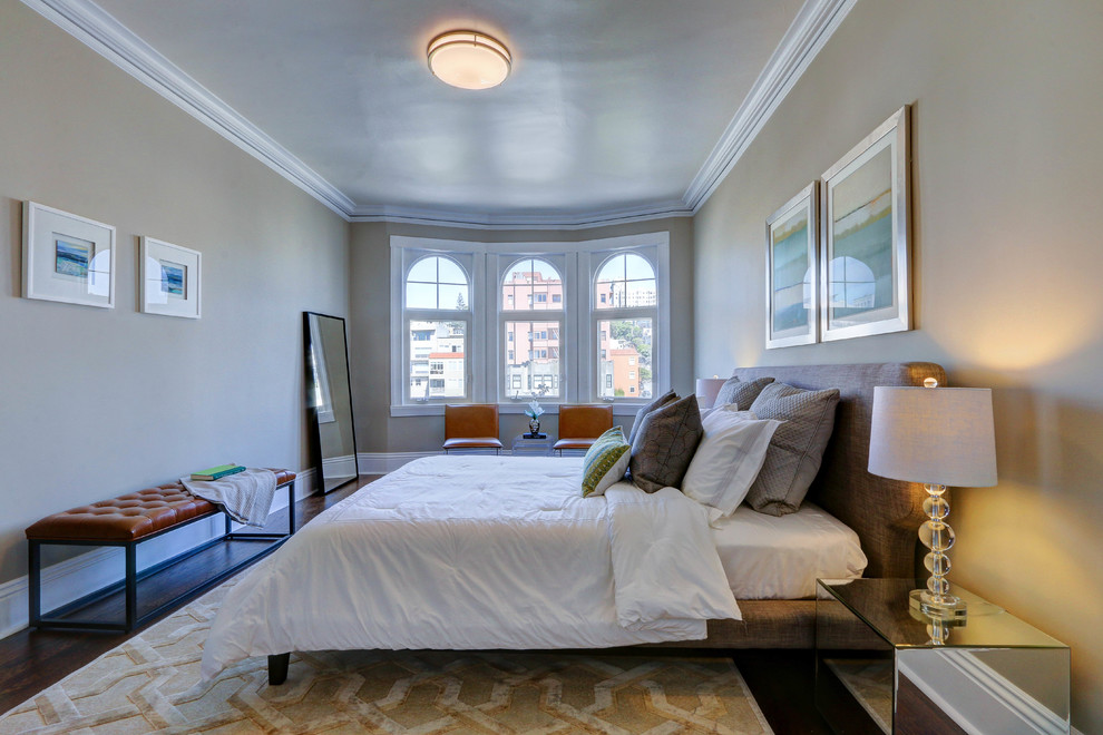 Transitional bedroom photo in San Francisco
