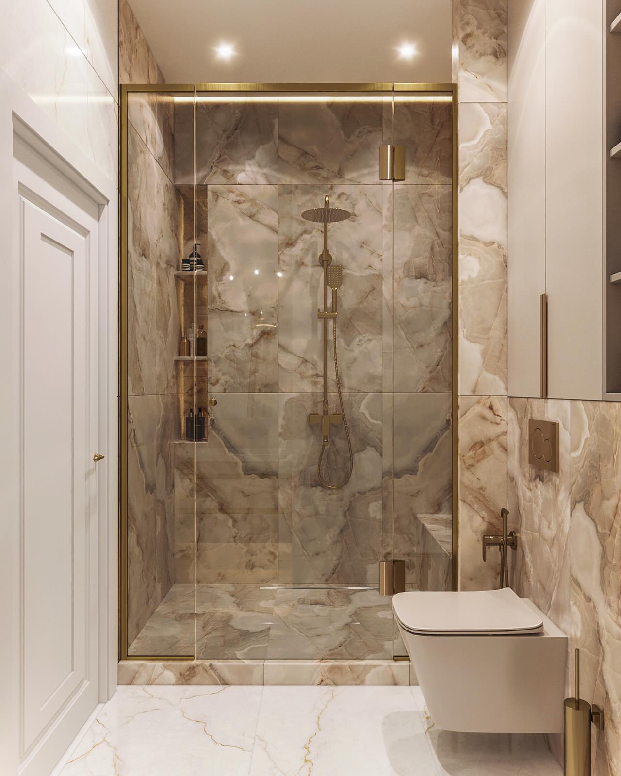 Ванная в проекте квартиры 100 м2 в жк Тушино 2018