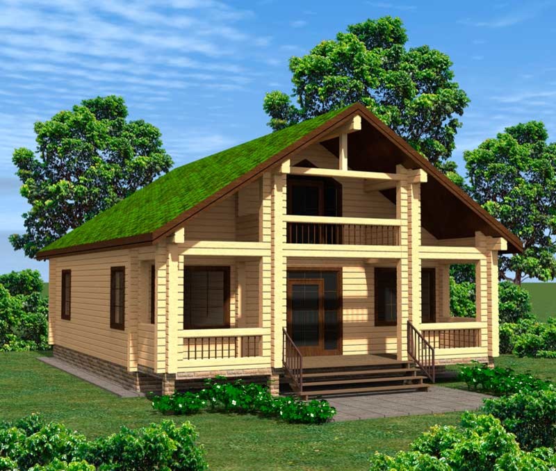 Большой дом из клееного бруса Кб-171