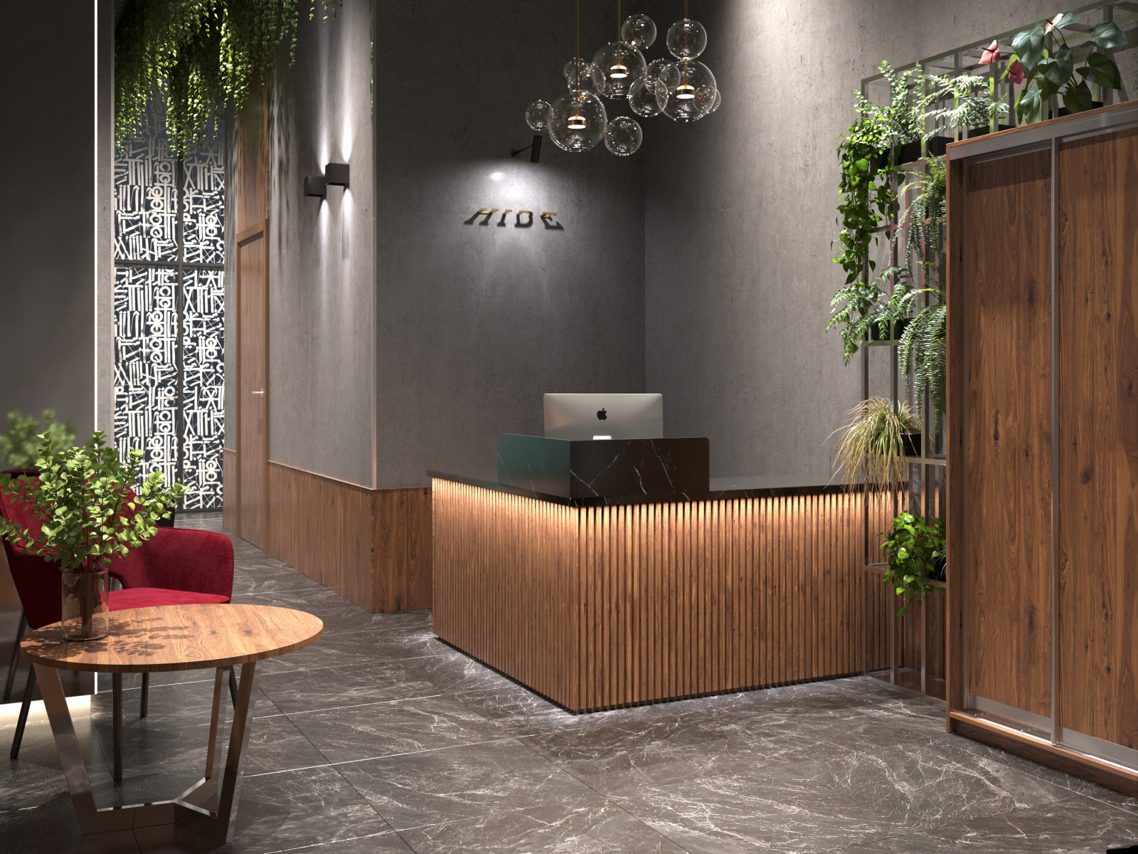 Дизайн интерьера салона в стиле лофт