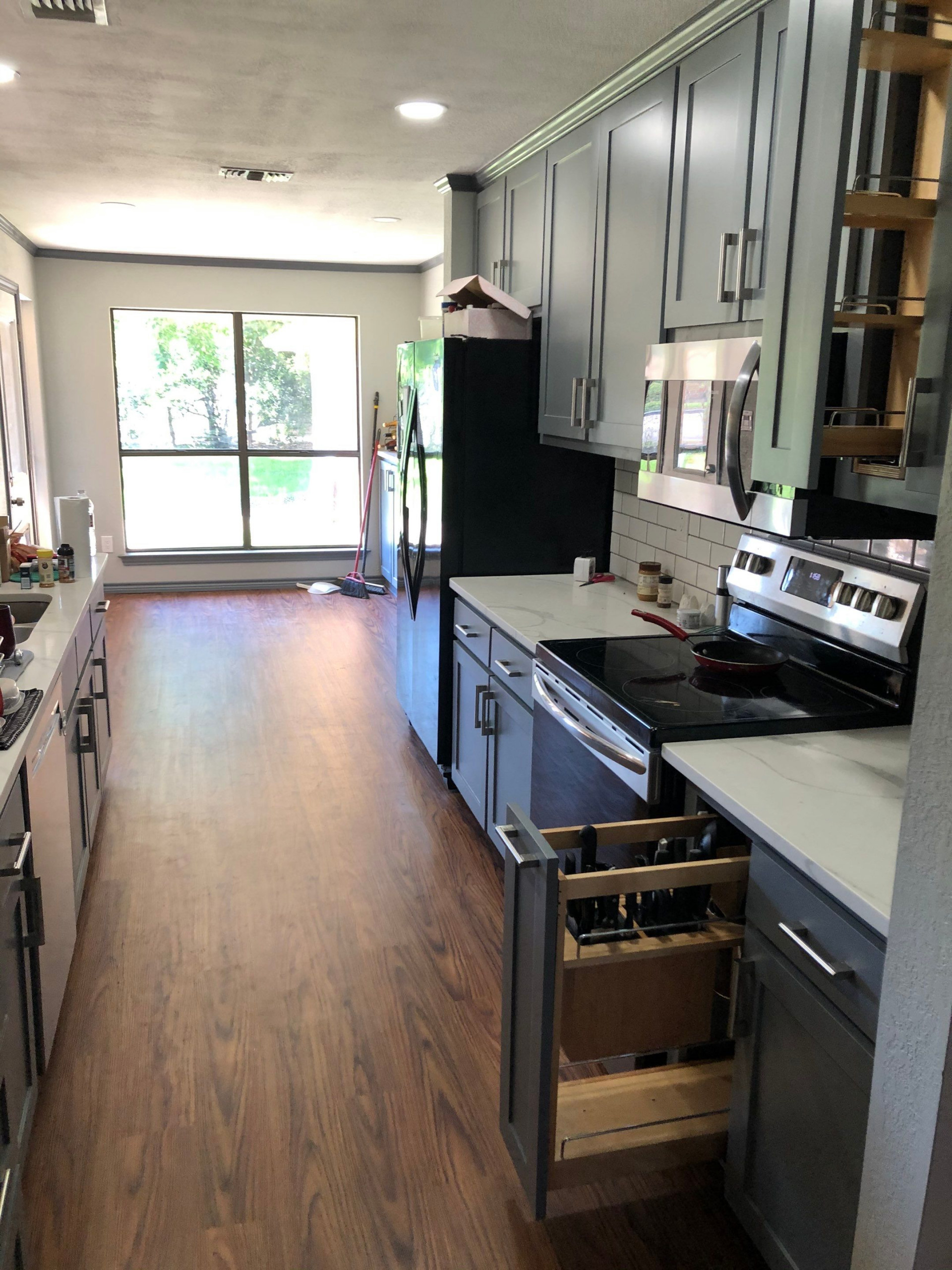 Kitchen Remodel - Grey Panel Cabinets