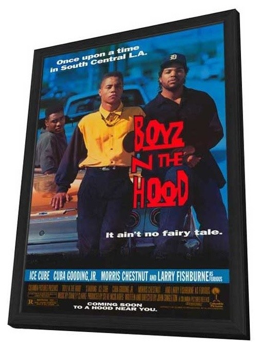 Boyz N the Hood 11 x 17 Movie Poster - Style A - in Deluxe Wood Frame