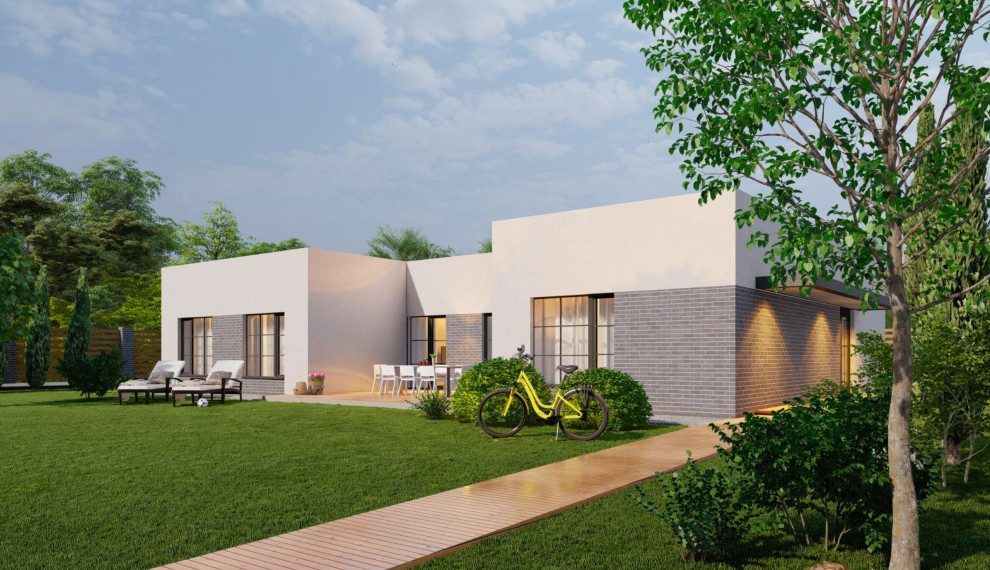 Частный жилой дом в современном стиле (163 кв.м.)