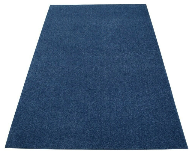 Furnish My Place Royal Blue Solid Color Rug Made In Usa, 3' x 50 ...