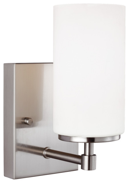 Alturas 1-Light Wall / Bath Sconce, Brushed Nickel - Transitional ...