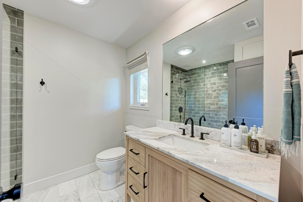 Inspiration for a transitional bathroom remodel in Austin