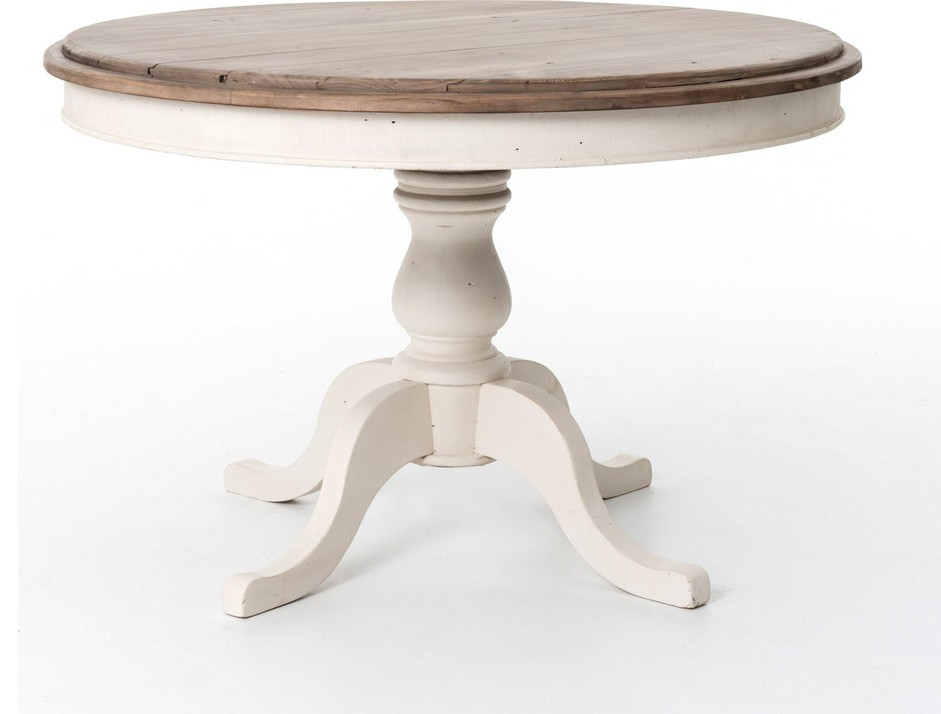 Macey Round Dining Table 47''-Suna/Wh