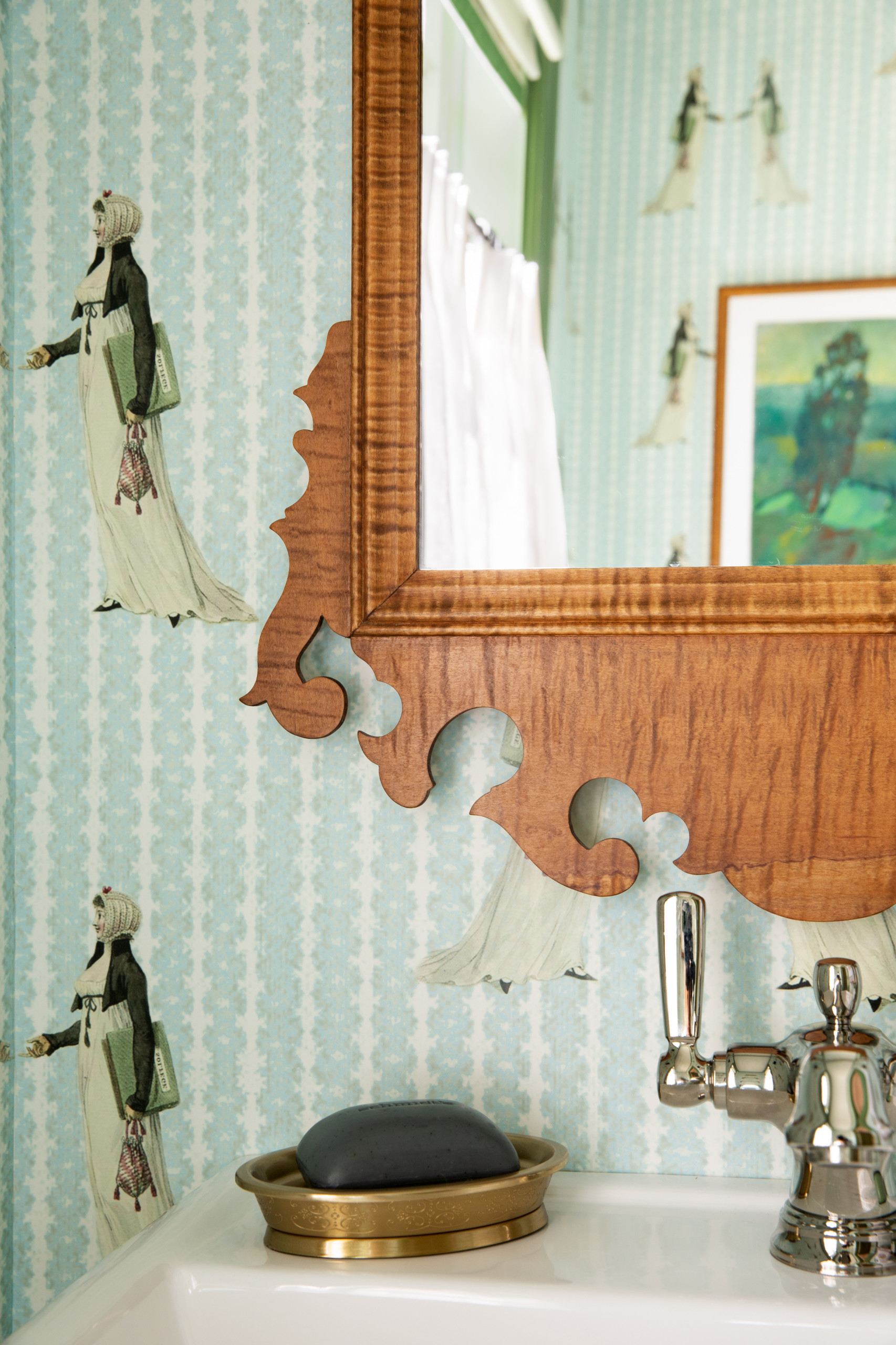 Designer’s Own Powder Room Packs in History, Color and Charm