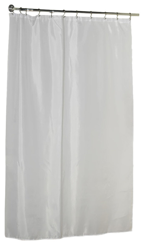 Extra Long (84'') Polyester Shower Curtain Liner in White