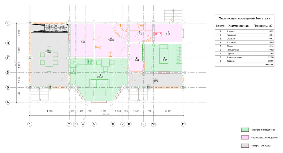 Баня из бруса кедра