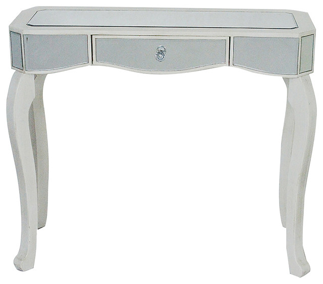 1 Drawer Mirrored Console Table Mdf Wood Gl 1 Drawer Mirrored Console Table Mdf Wood Gl Transitional Tables By Virventures