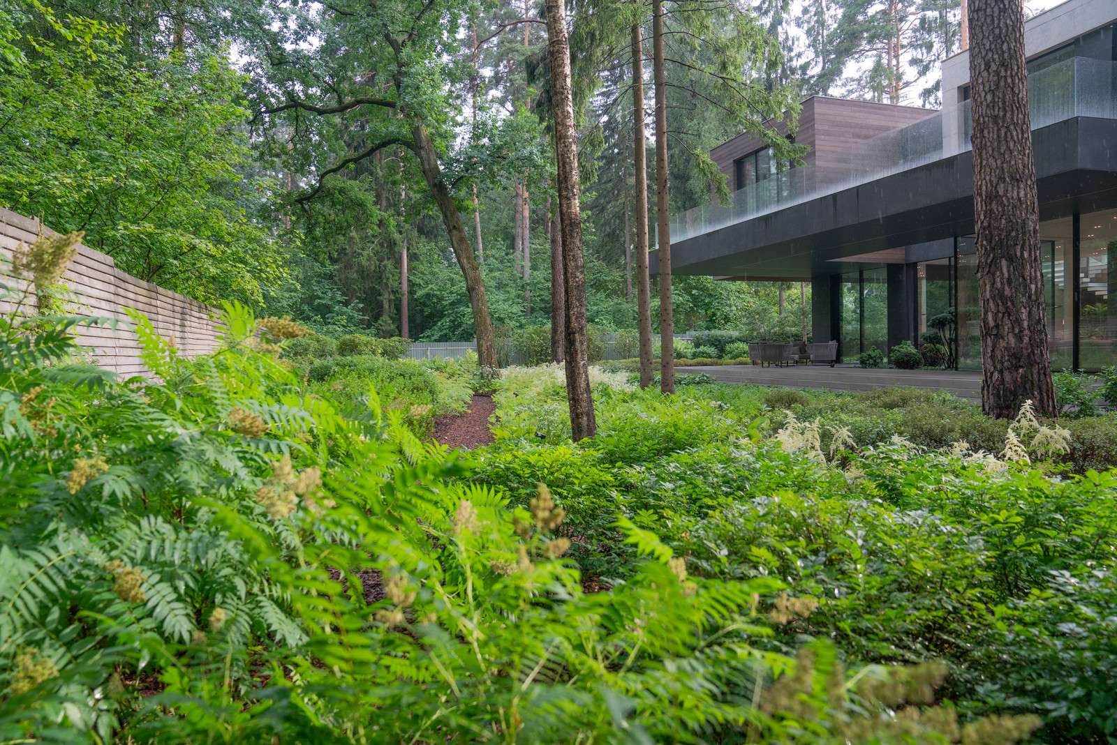 В гармонии с лесом. Модернистский сад. КП Новоуспенский 2020 г